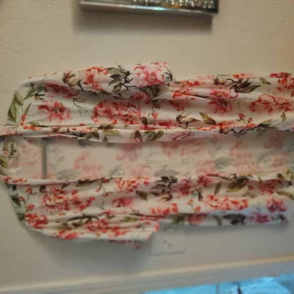 Floral Kimono Cardigan "Show Me Your MUMU" FLORAL MULTICOLORED PLUS SIZE - Picture 5 of 10